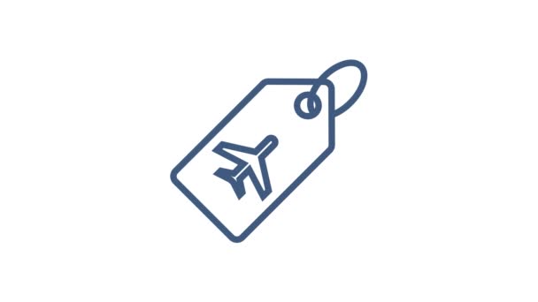 Impostare l'icona di viaggio per il web design. Icona aziendale. Grafica del movimento. — Video Stock