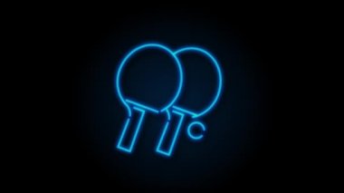 Masa tenisi oynamak için iki raket. Hareket grafikleri.