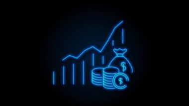 Kâr parası ya da bütçe. Nakit ve yükselen grafik oku, iş başarısı kavramı. Hareket grafikleri.