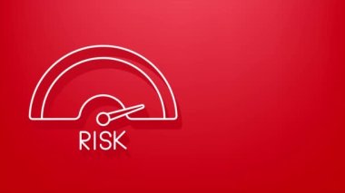 Hız göstergesinde risk simgesi. Yüksek risk ölçer. Hareket grafikleri.