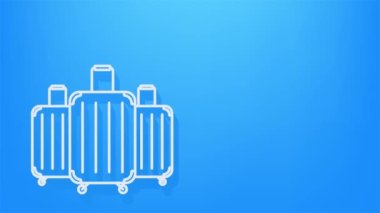 Tekerlekli plastik bavul kullan. Hareket grafikleri.