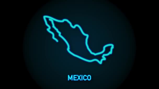 México mapa icono aislado en el fondo. Animación gráfica de vídeo 4K. — Vídeo de stock