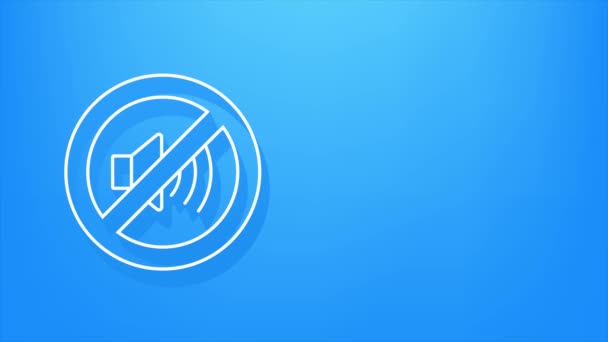 No sound phone. Telephone call. Cell phone icon. Motion graphics. — Stock Video
