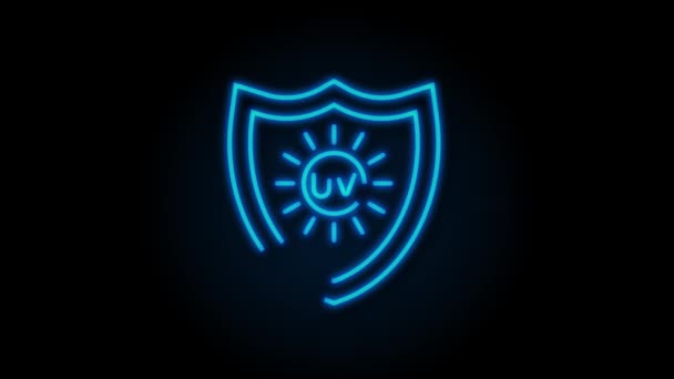 Uv protection. Sun icon symbol. Danger symbol. Uv radiation. Motion graphics. — Stock Video