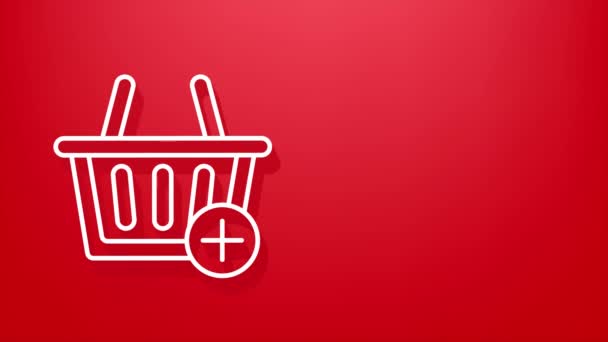 Añadir al carrito icono. Icono del carrito de compras. Gráficos en movimiento. — Vídeos de Stock