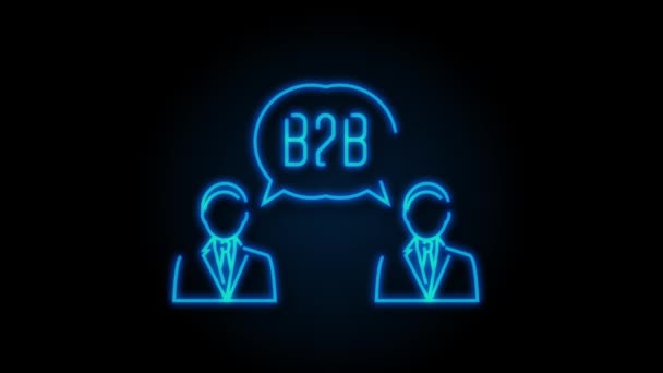 Особа, що продає B2B, продає товари. Продаж бізнесу та бізнесу, метод продажу B2B. Графіка руху . — стокове відео