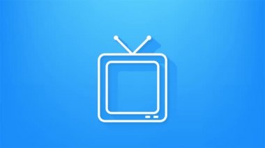 Beyaz arka planda teknoloji simgesi. Bilgi teknolojisi. Dijital iletişim. Aygıt simgesi. Genel ağ bağlantısı. Hareket grafikleri.