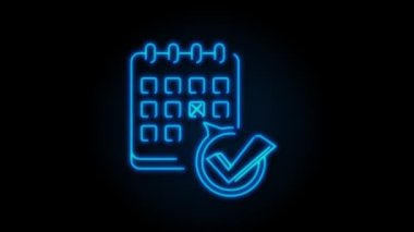 İşaretli veya tik işaretli takvim. Onaylandı ya da tarih belirlendi. Hareket grafikleri.