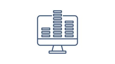 Düz stil müzik ikonu. Müzik, ses, plak ikonu. Hareket grafikleri.