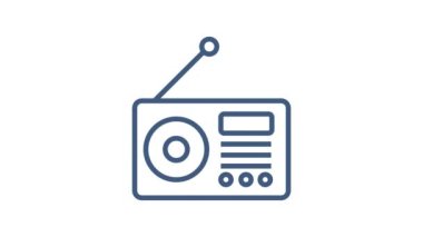 Düz stil müzik ikonu. Müzik, ses, plak ikonu. Hareket grafikleri.