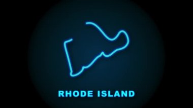 Rhode Island eyalet haritası animasyonu. Hareket grafikleri.