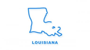 Louisiana şehir haritası animasyonu. Hareket grafikleri.