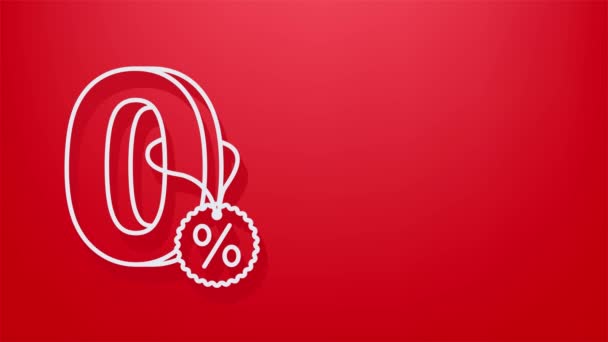 Zero commission. Design element. Red limited offer. Special offer badge. — Stock Video