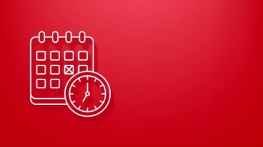 Takvim ve saat simgesi. Duvar takvimi. Önemli, program, randevu. Hareket grafikleri.