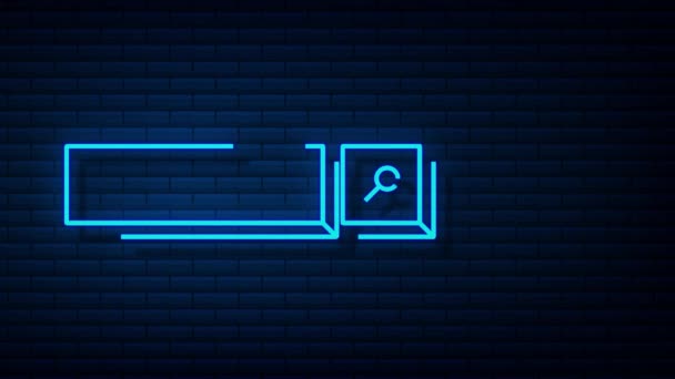 Icono de barra de búsqueda, conjunto de cuadros de búsqueda ui plantilla aislada sobre fondo blanco. Gráficos en movimiento. — Vídeo de stock