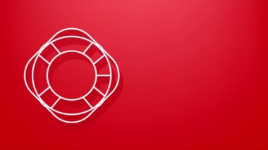 Lifebuoy ikonu, insanları kurtarmak için kurtarma ekipmanları. Hareket grafikleri.
