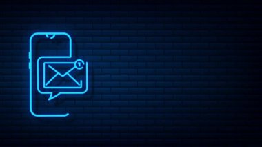 E- posta bildirim konsepti. Yeni e-posta. E-posta Pazarlama. Bilgilendirme zili. Hareket grafikleri.