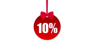 Animasyon İndirim Etiketi% 10 indirimli. El etiketi satışı. Hareket grafikleri.