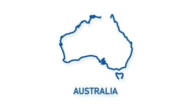 Avustralya toprakları. Toprak çizimi. 4K hareket grafikleri.