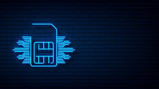 Mobil mobiltelefon Sim Card Chip. Mobil mobiltelefon Sim Card Chip. — Stock videók