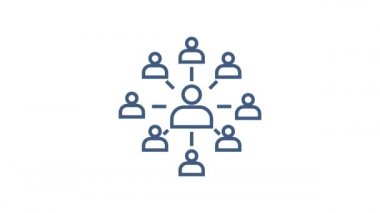 Ofis ikonu. Web simgesi seti. Ofis, her amaçla harika tasarım. Hareket grafikleri.