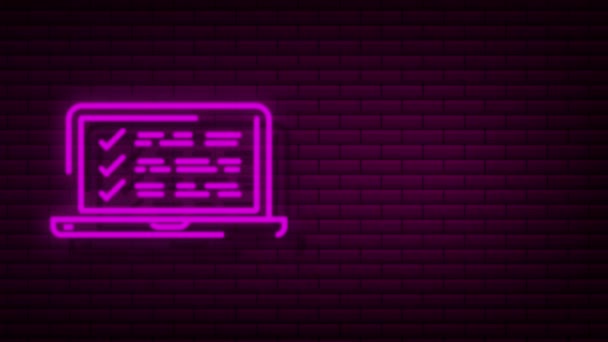 Online-Umfrage, Checkliste, Fragebogen-Symbol. Feedback-Geschäft. Bewegungsgrafik. — Stockvideo
