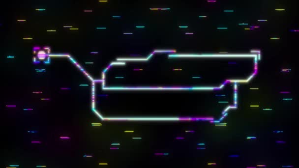 Abstract Hud Design, Glitch Background. Gráficos de movimento. — Vídeo de Stock