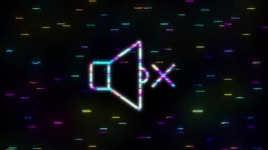 Düz stil müzik ikonu. Müzik, ses, plak ikonu. Hareket grafikleri.