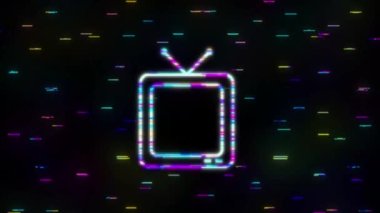 Beyaz arka planda teknoloji simgesi. Bilgi teknolojisi. Dijital iletişim. Aygıt simgesi. Genel ağ bağlantısı. Hareket grafikleri.