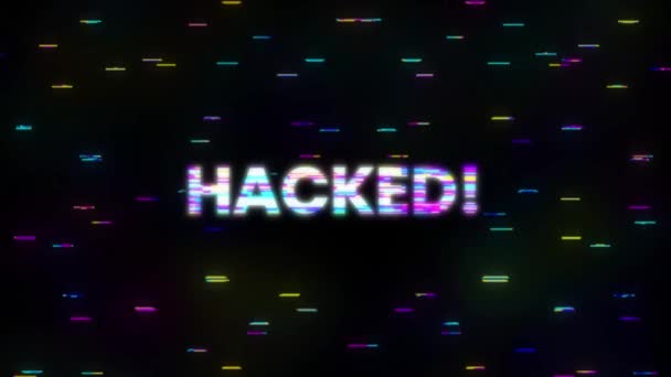 Hackad. Glittrad. Abstrakt digital bakgrund. Rörlig grafik. — Stockvideo