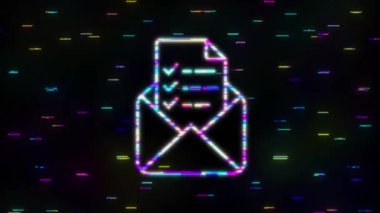 Çevrimiçi araştırma, kontrol listesi, anket ikonu. Geribildirim işi. Hareket grafikleri.