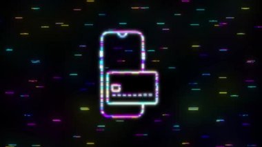 Para, finans, ödemeler. Ana hatlı web simgesini ayarla. Hareket grafikleri.