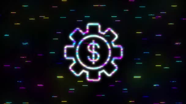 Money, finance and payments. Set outline web icon. Motion graphics. — Stock Video