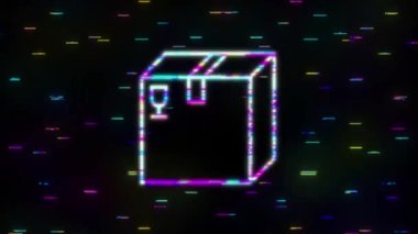 Teslimat ikonu ile ayarlayın. Teslimat servisi. Hızlı kurye. Kamyon simgesi ayarlandı. Hareket grafikleri.