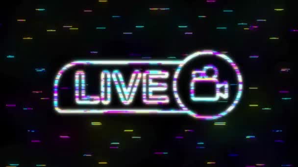 Live streaming logo. Zakelijk icoon. Stream interface. Bewegingsgrafiek. — Stockvideo
