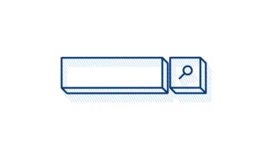 Arama çubuğu simgesi, beyaz arkaplanda izole edilmiş arama kutuları kümesi. Hareket grafikleri.