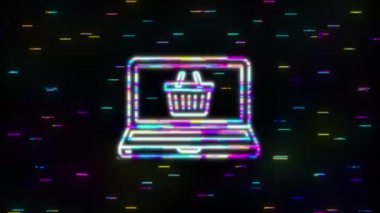 Web tasarımı için alışveriş seti simgesi. E ticaret. İndirim kuponu. İş ikonu. Fiyat etiketi Hareket grafikleri.
