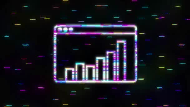 Dinero, finanzas y pagos. Establecer el icono web esquema. Gráficos en movimiento. — Vídeos de Stock