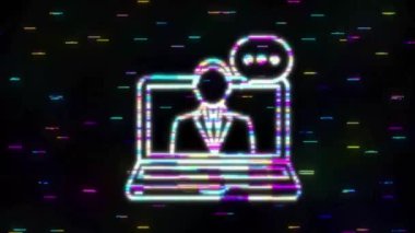 Düz stil müzik ikonu. Müzik, ses, plak ikonu. Hareket grafikleri.