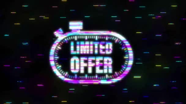 Offerta limitata effetto glitch, grande design per qualsiasi scopo. Miglior prodotto. Grafica del movimento. — Video Stock