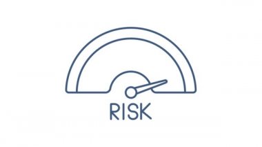 Hız göstergesinde risk simgesi. Yüksek risk ölçer. Hareket grafikleri.