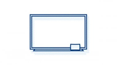 Ofis Whiteboard. Okulun kara tahtası. İşaretli kalemleri olan boş bir beyaz tahta. Hareket grafikleri.