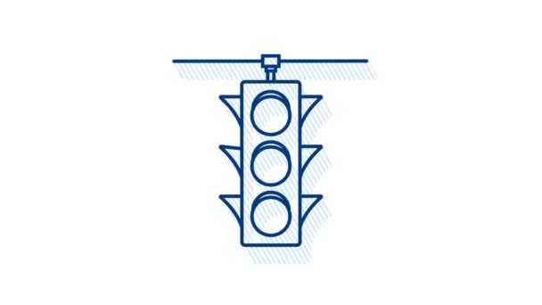 Ikona świateł drogowych. Znak dla pieszych. Grafika ruchowa. — Wideo stockowe