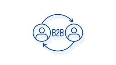 B2B satış elemanı ürün satıyor. İş satışları, B2B satış metodu. Hareket grafikleri.