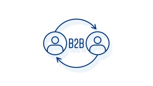 Vendedor de productos B2B. Ventas de empresa a empresa, método de ventas B2B. Gráficos en movimiento. — Vídeo de stock
