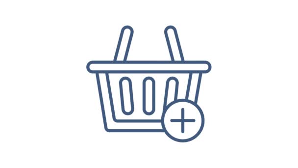 Add to cart icon. Shopping Cart icon. Motion graphics. — Stock Video