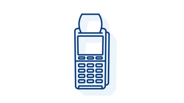 POS Payment terminal. Approved payment. Motion graphics. — Stock Video