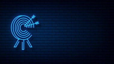 Hedef, ok ikonu konsepti pazar hedefi. Hareket grafikleri.