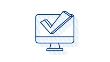 İşaretle. Yeşil onaylı çıkartma. Hareket grafikleri.