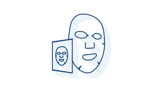 Masque facial icône plate. Médecine, cosmétologie et soins de santé. Graphiques de mouvement. — Video